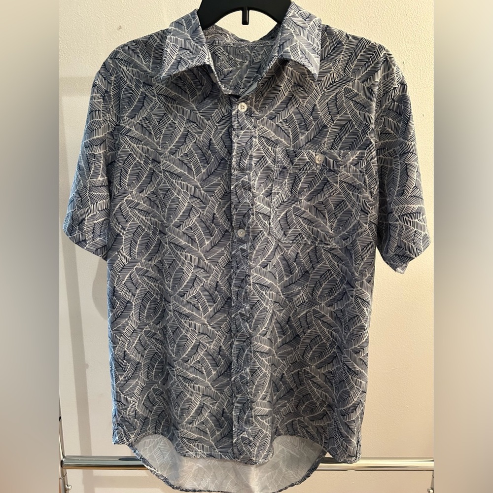 Men's Blue Patterned Shirt